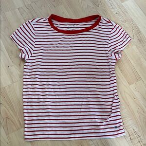 American Eagle Outfitters Red and White Striped Top
